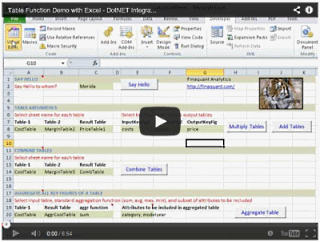 Table Function Demo with Excel